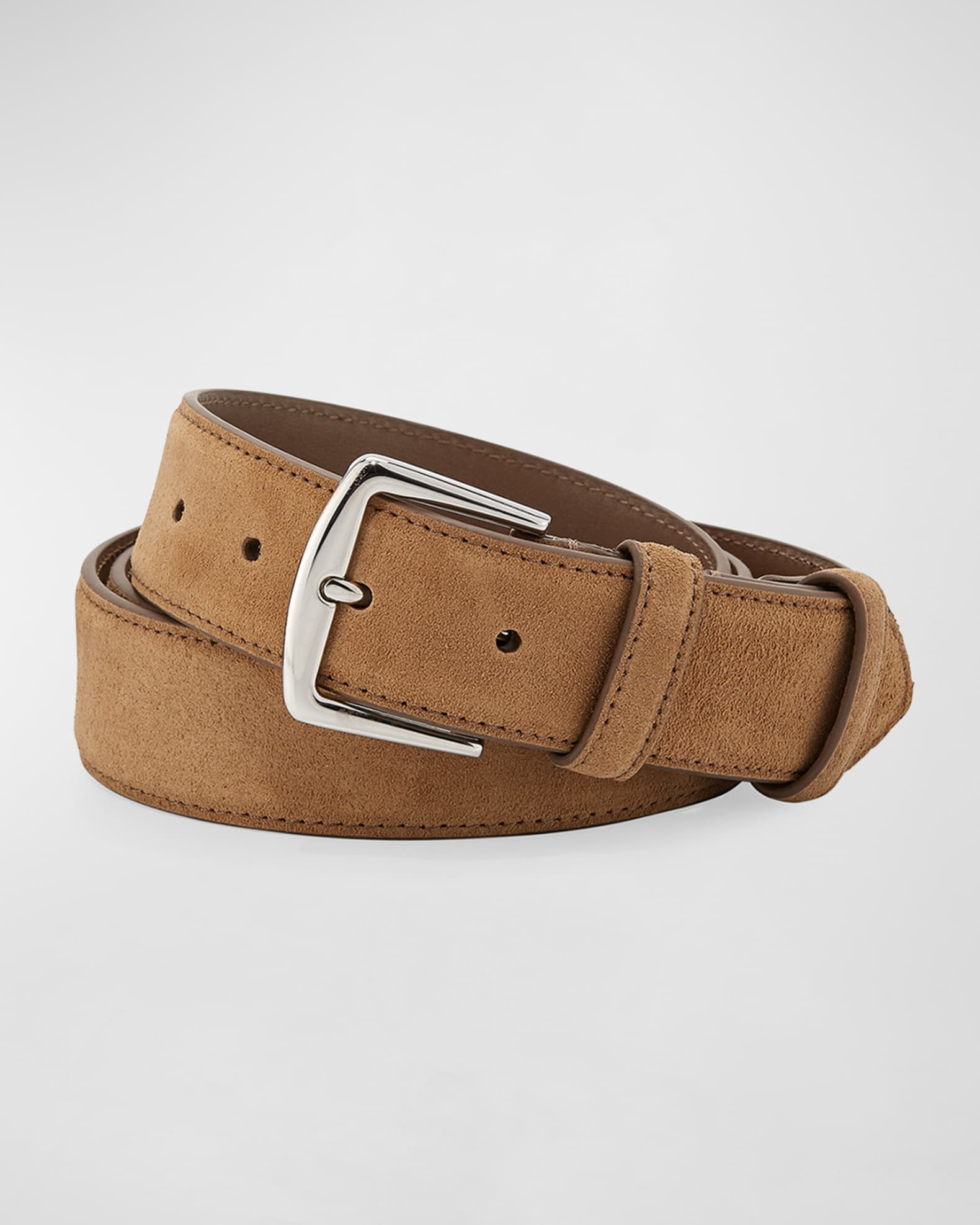 Loro Piana Men's Alsavel Suede Belt | Neiman Marcus