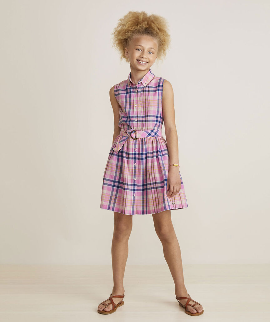 Girls' Madras Shirtdress | vineyard vines
