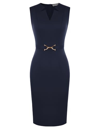 GRACE KARIN Work Dresses for Women 2026,V Neck Business Office Bodyon Dress,Sleeveless Pencil Sem... | Amazon (US)