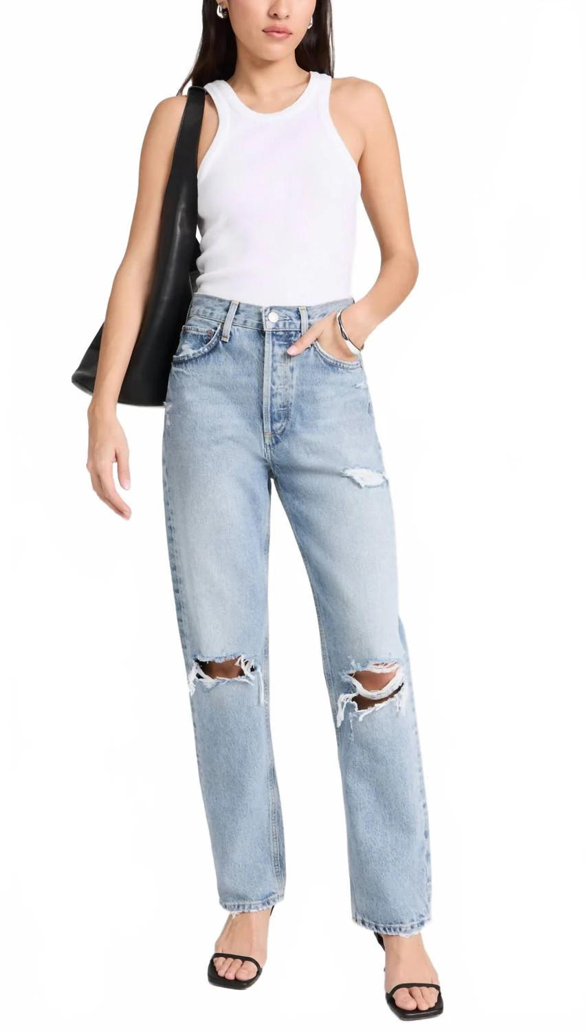 90'S Mid Rise Threadbare Jeans In Blue | Shop Simon