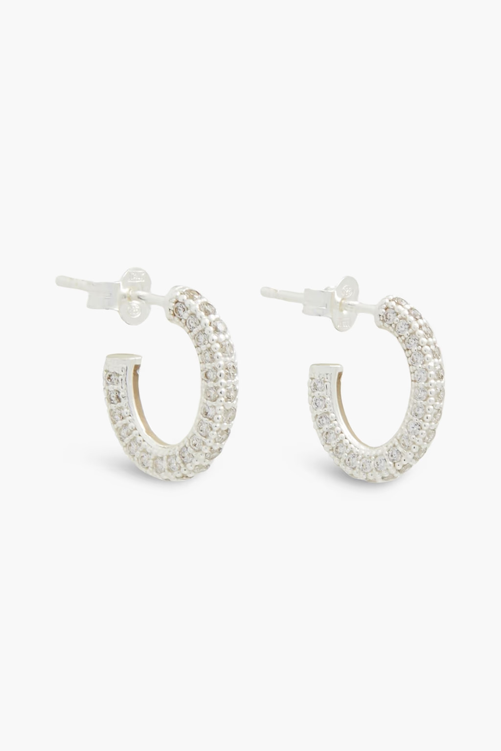 Silver-plated crystal hoop earrings | The Outnet (UK and Europe)