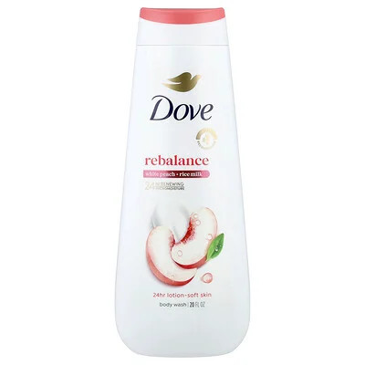Dove, Rebalance Body Wash, White Peach + Rice Milk, 20 fl oz | iHerb