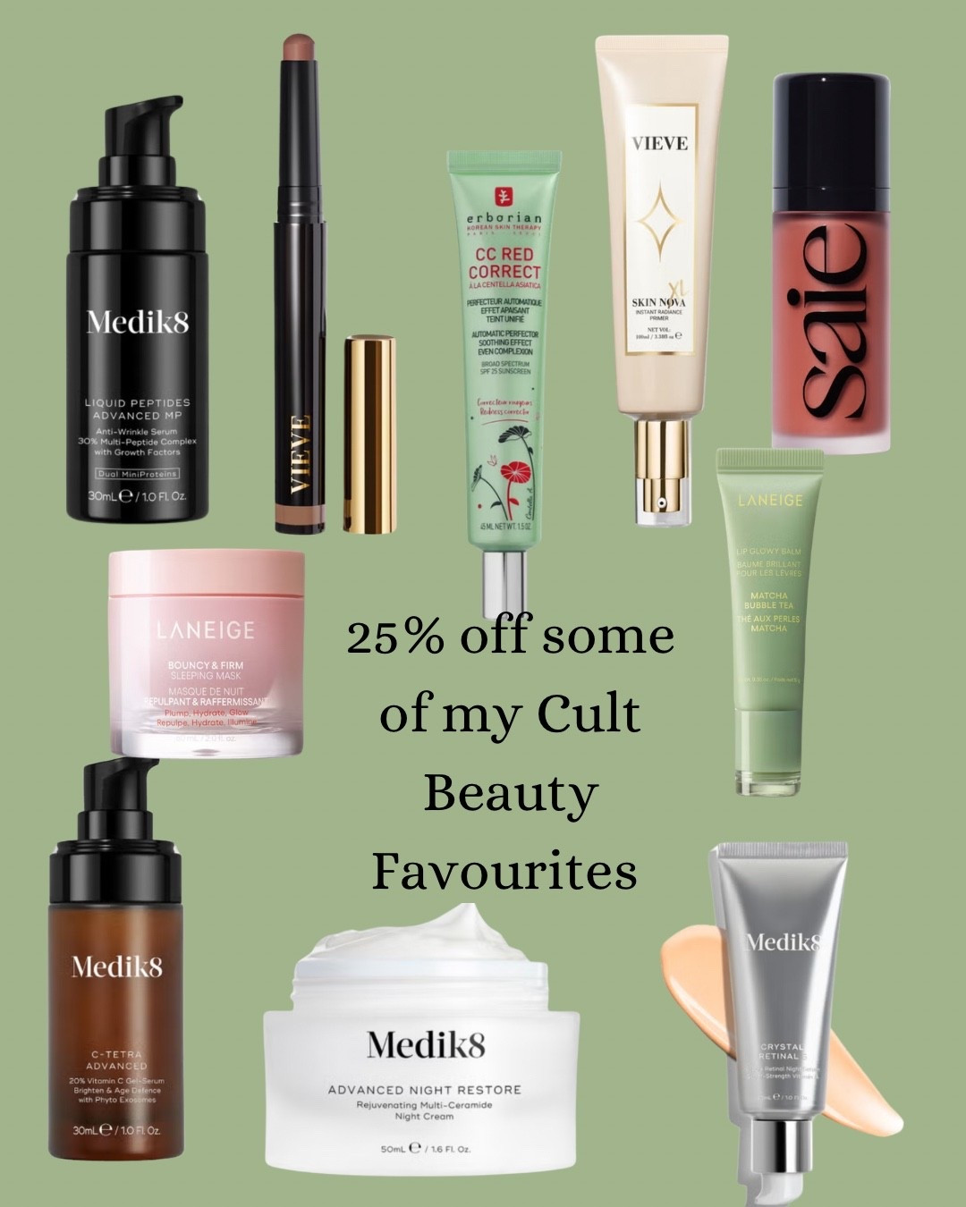 25% off Cult Beauty Favourites 