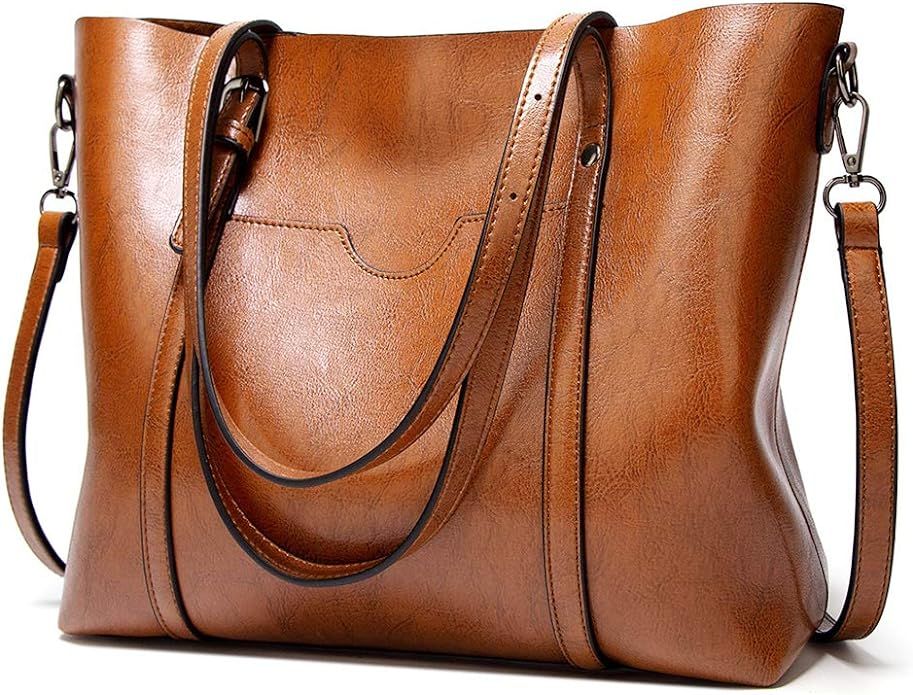 Pahajim Womens Leather Purses and Handbags Top Handle Satchel Bags Tote Bags Tote Purses for Women | Amazon (US)
