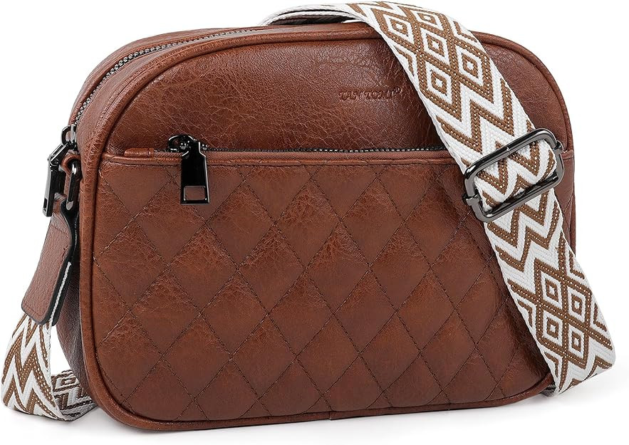 TANTOMI Crossbody Purses for Women Leather Purse Shoulder Handbags with Wide Strap, Small Crossbo... | Amazon (US)