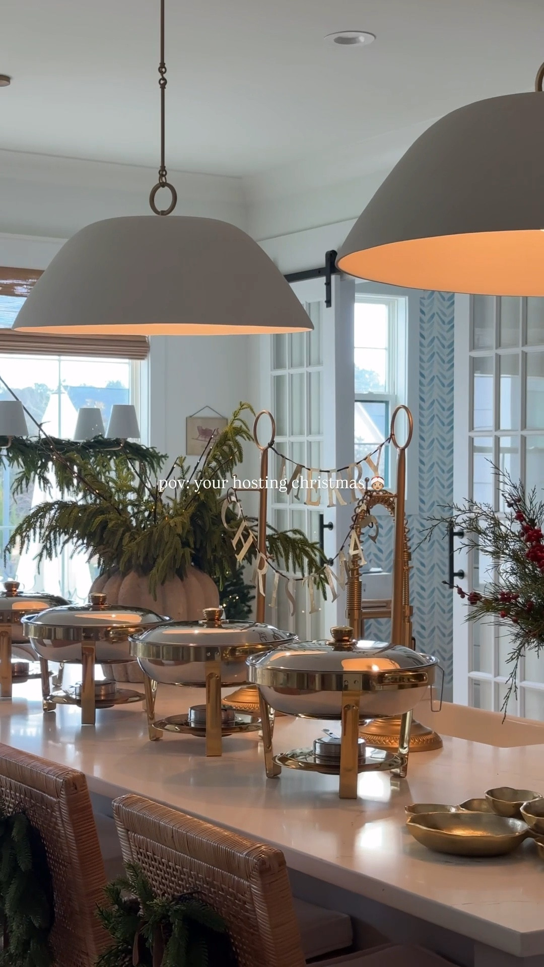 pov: hosting christmas for 25 😮‍💨 | effortless, chic & elevated from amazon, gorgeous banner stand from @surroundingsmarket & lots of greenery (including fresh from Trader Joe’s 🌲) 

#holidayhosting #christmasparty #amazonhome #christmasbrunch #christmastable #partyideas #tistheseason #hostingtips 

#LTKHome #LTKHoliday #LTKSeasonal