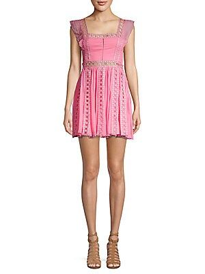 Free PeopleVerona DressColor - IvoryBlackIvoryLimePinkTaupeSize - SSize GuideXSSMLUSD$128.00USD$5... | Saks Fifth Avenue OFF 5TH