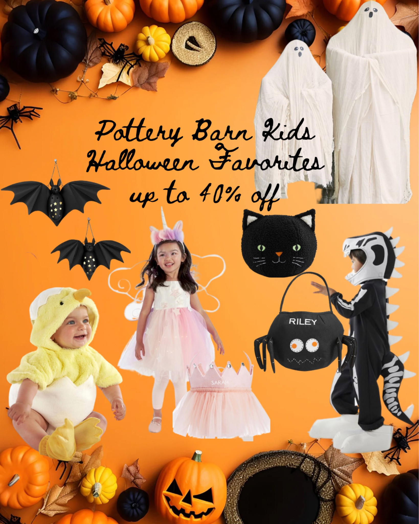 Pottery Barn Kids Halloween Sale 
Kids costumes 
Baby costumes 
Home decor 
Holiday decor 
Glow in the dark 
Seasonal 
Gift guide 

#LTKsalealert #LTKHalloween #LTKHoliday