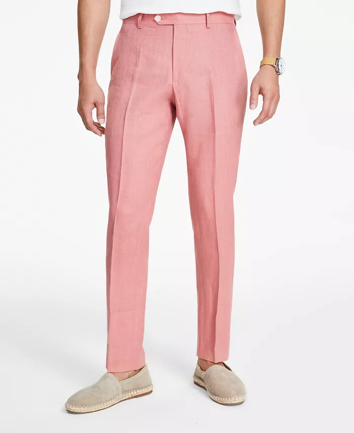 Men's Modern-Fit Linen Pants | Macy's