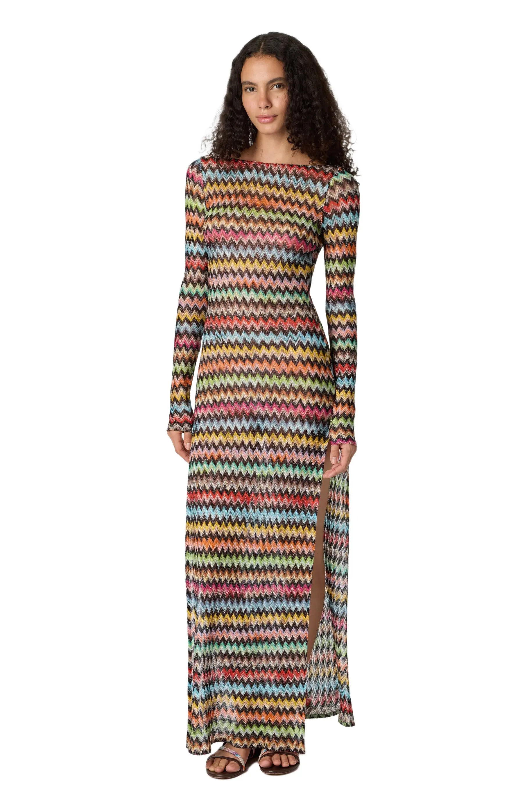 Missoni Long Cover-up Dress In Lam\u00e9 Viscose With Micro Zigzag Pattern (Women) | Nordstrom | Nordstrom