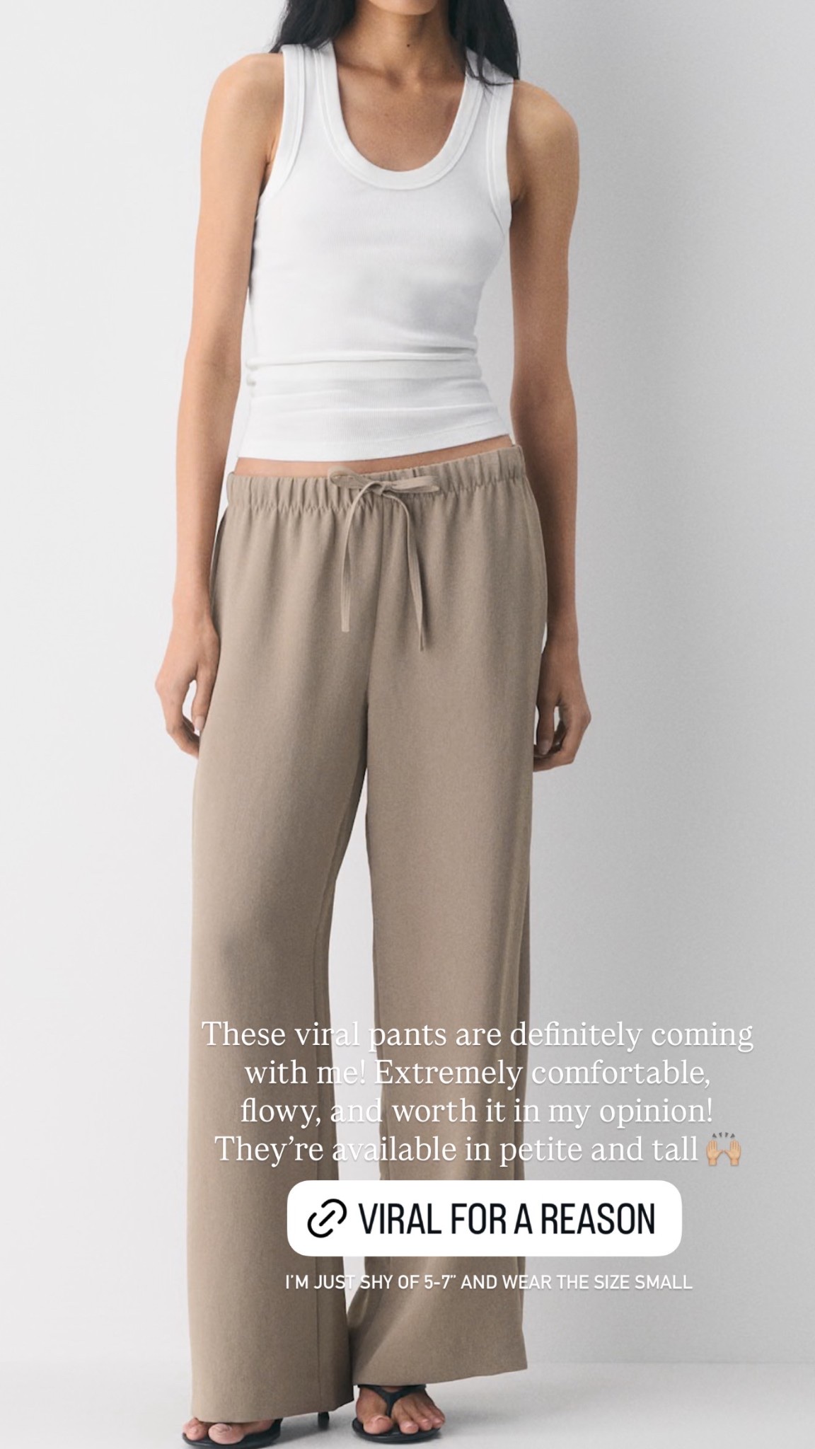 These viral pants are definitely coming with mel Extremely comfortable, flowy, and worth it in my opinion! They're available in petite and tall. I’m just shy of 5-7” and wear the size small  

#LTKootd #LTKgrwm #LTKOver40