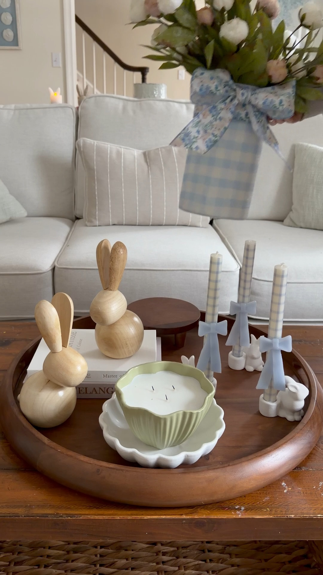 I am in love with gingham this spring and I’ve been looking for a gingham vase and couldn’t find one so I decided to make one! It goes perfectly with my favorite gingham candles 🤍

#LTKHome #LTKSeasonal