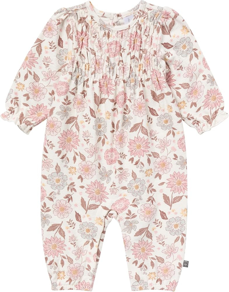 Modern Moments by Gerber Baby Girls' Long Sleeve Long Leg Ruffle Romper | Amazon (US)