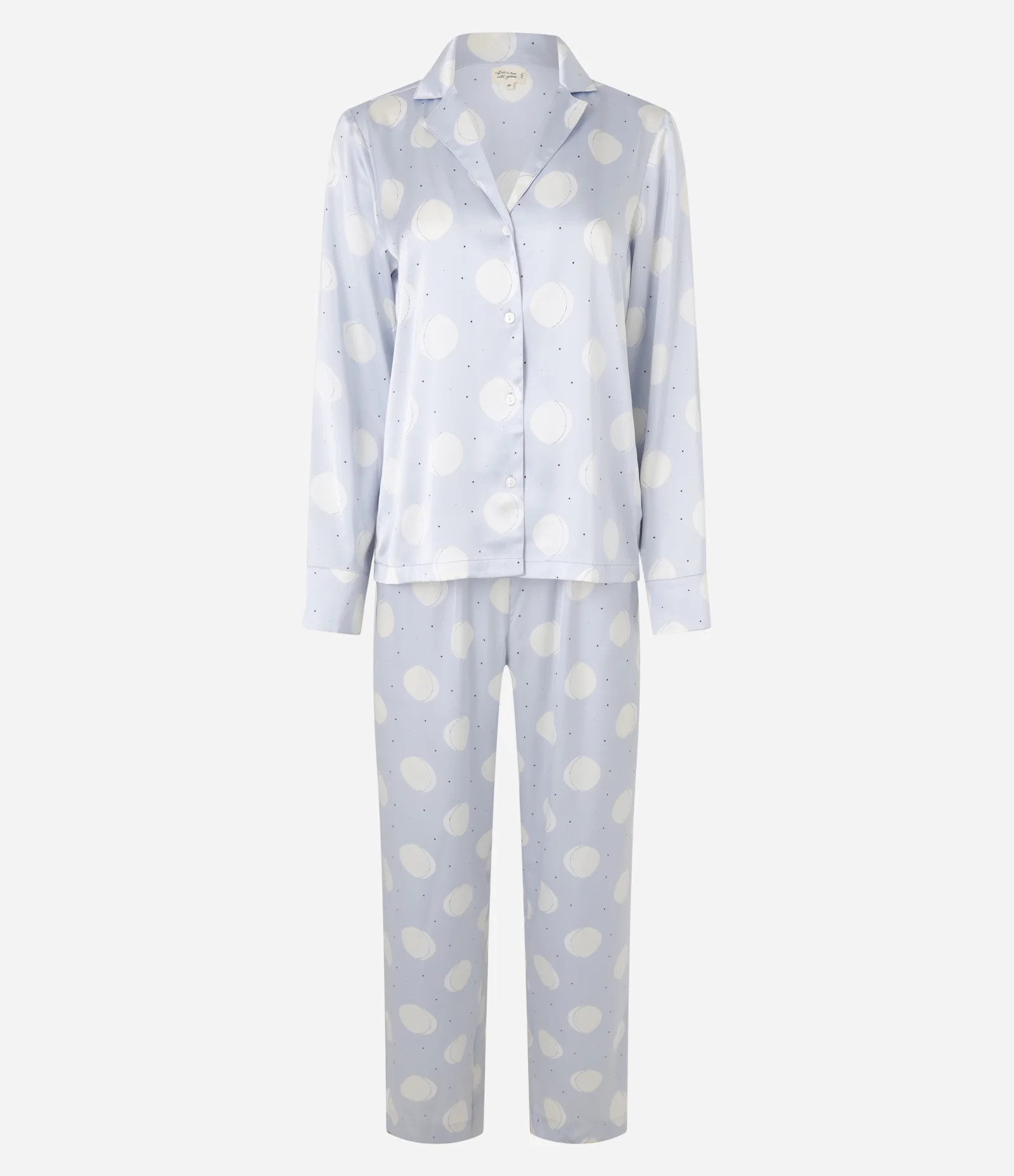 Pijama Americano Longo em Cetim com Estampa de Lua Azul - Lojas Renner | Renner (BR)