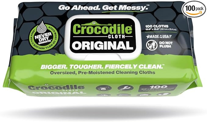 Heavy-Duty 10" x 15" Industrial Cleaning Wipes — 100 Count Hand & Tool Cleaning Wipes — Large... | Amazon (US)