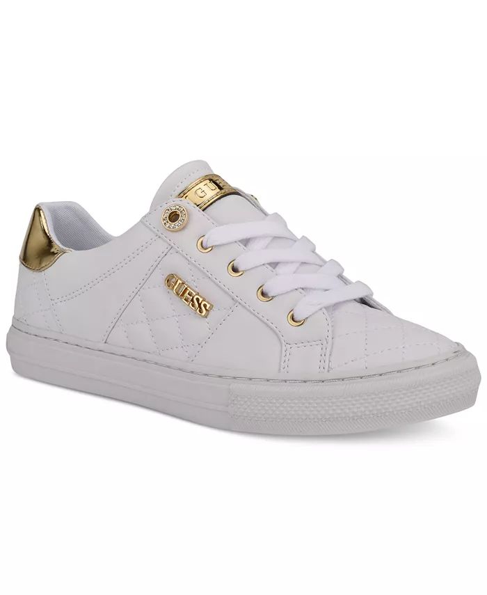 GUESS Women's Loven Casual Lace-Up Sneakers - Macy's | Macy's