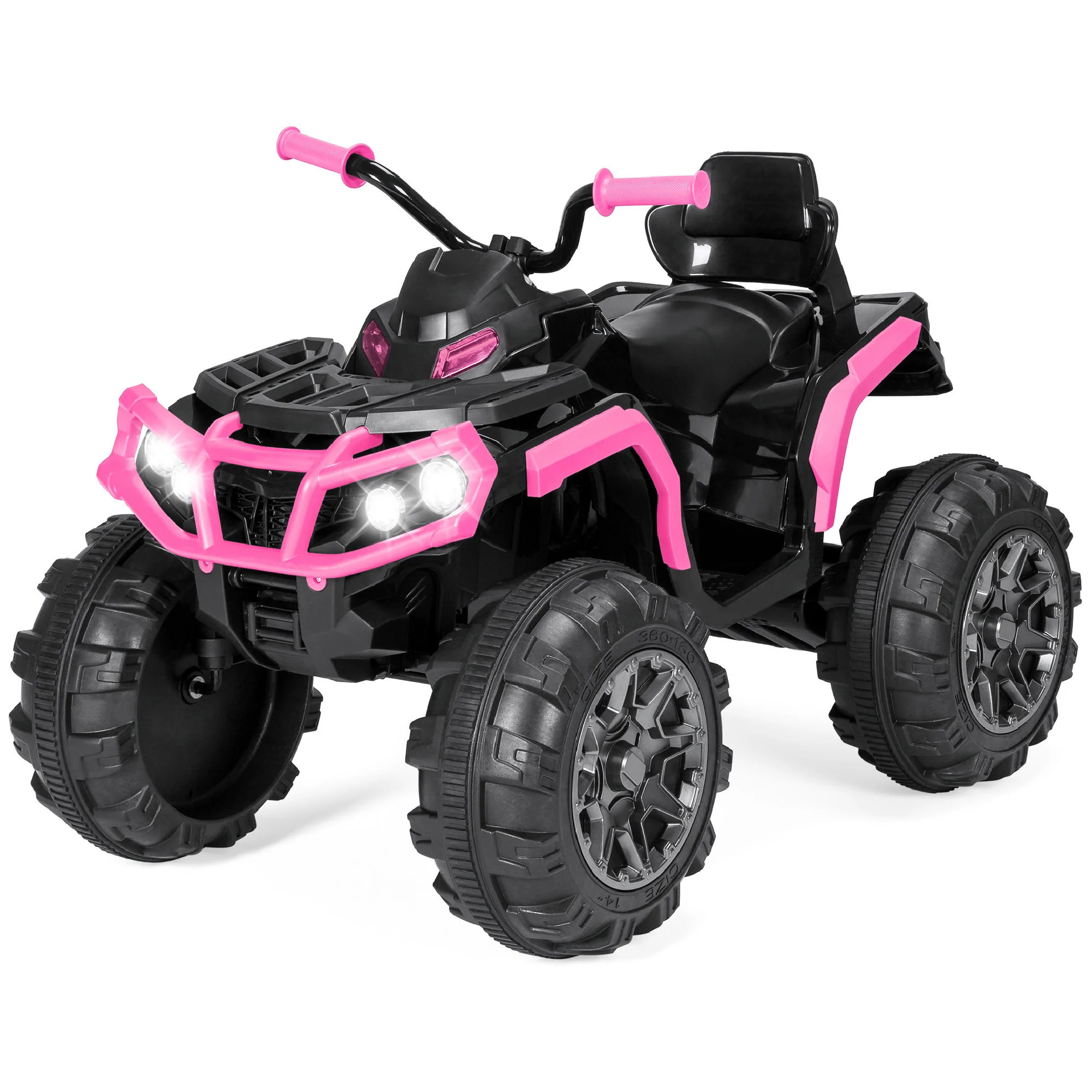 12V Kids Ride-On 4-Wheeler Quad ATV Car w/ 3.7mph Max, Bluetooth, Head | Best Choice Products 