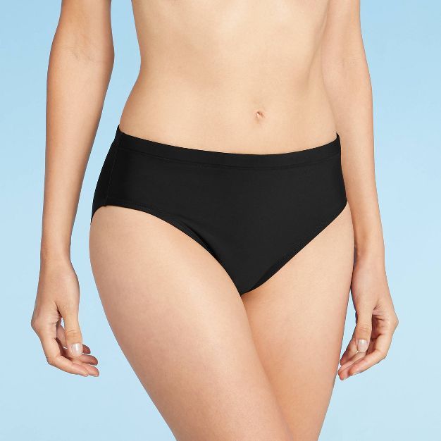 Women's Mid-Rise Swim Bikini Briefs - Aqua Green® | Target