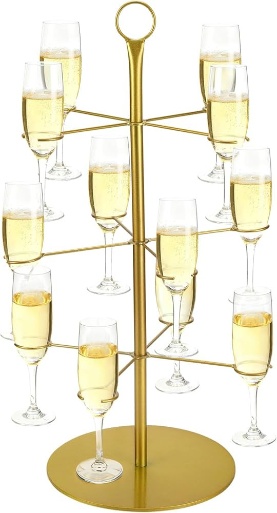 Cocktail Tree Stand - Mimosa Margarita Cups Metal Tower, Drink Towers for Christmas Parties, Cham... | Amazon (US)