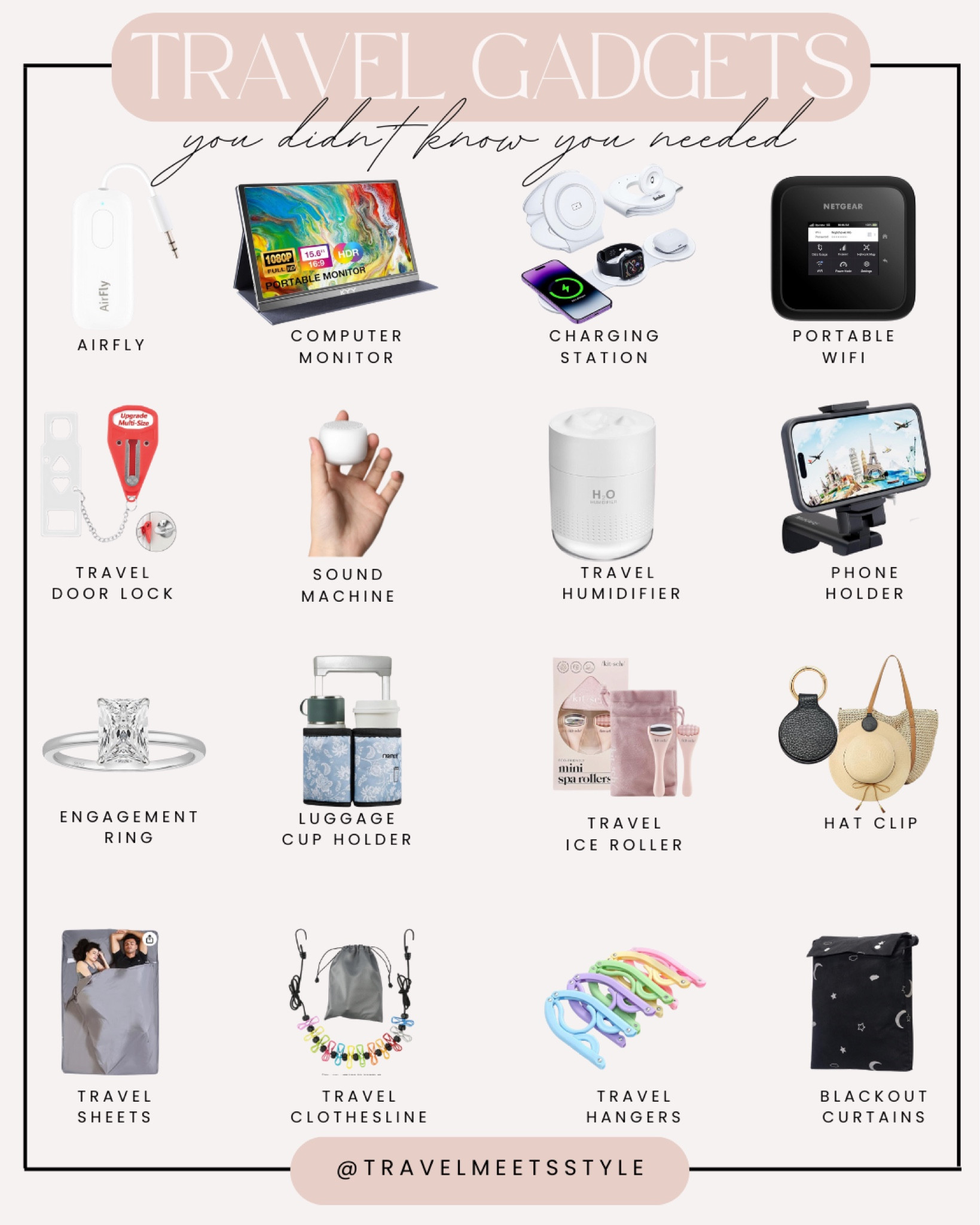 Sharing 20+ cool travel gadgets you probably didn’t know you needed on www.travelmeetsstyle.com! 

#LTKFindsUnder100 #LTKFindsUnder50 #LTKTravel