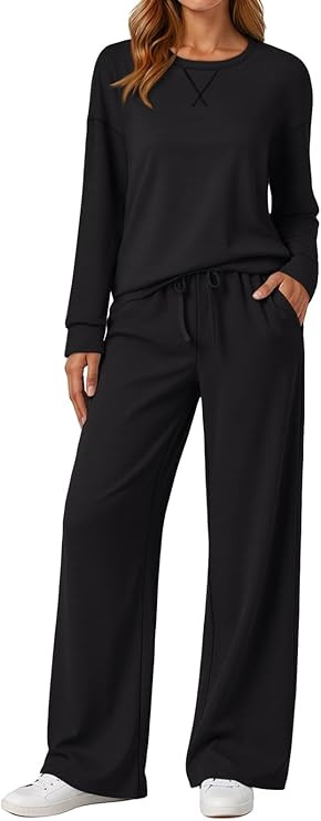 AUTOMET Womens Sweatsuits 2 Piece Sets Travel Outfits 2025 Fall Matching Lounge Set Oversized Swe... | Amazon (US)