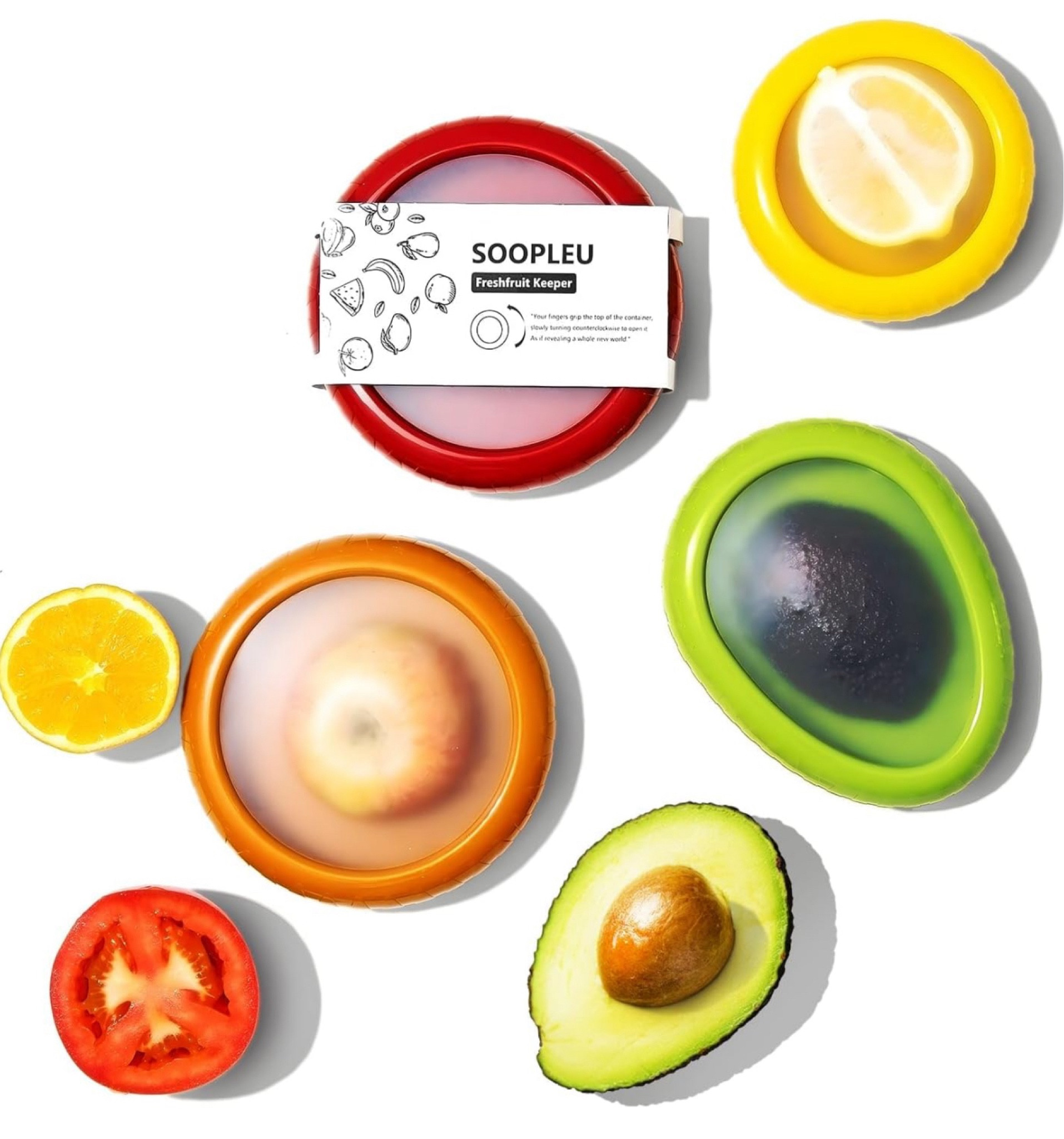 15% off 🎉

4.3 4.3 out of 5 stars 657
Avocado Saver and Tomato Holder - Set of 4 Reusable Storage Containers for Fridge - Ideal for Garlic, Onions, Lemons, and Potatoes

#LTKSaleAlert #LTKHome