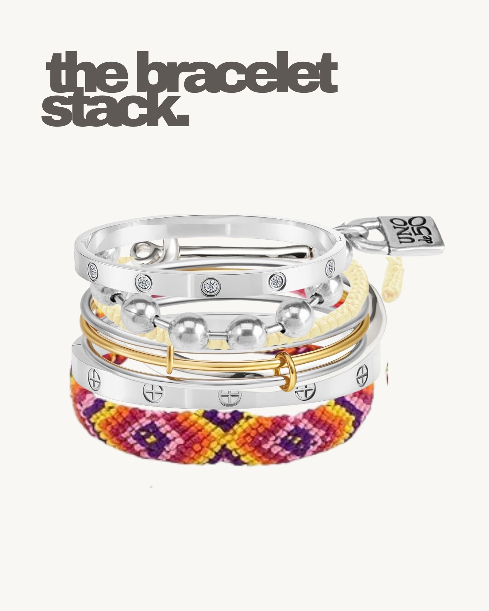 my summer bracelet stack!