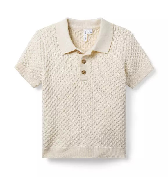 Textured Knit Polo | Janie and Jack