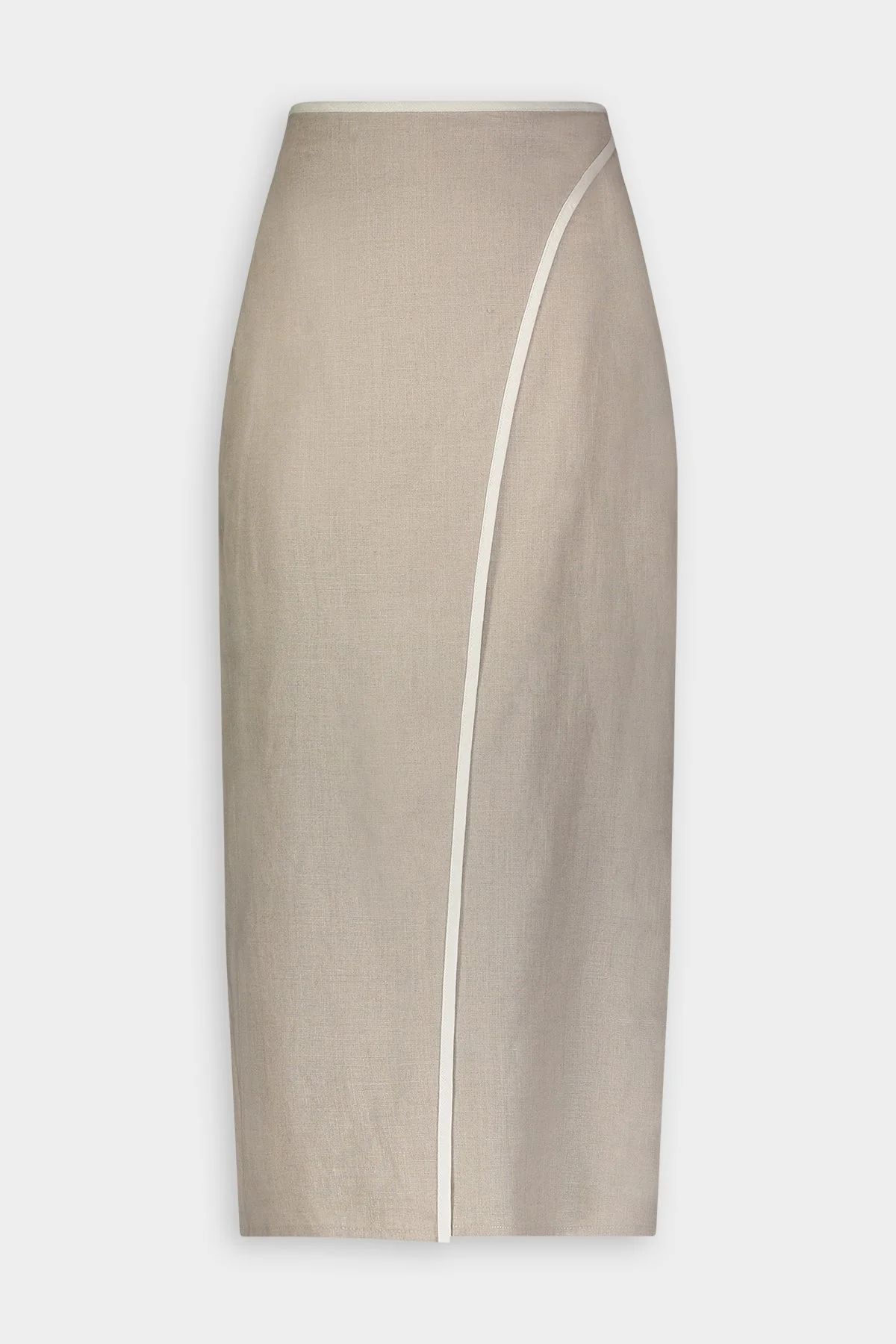 Bound Wrap Midi Skirt in Oatmeal - S | Shop Olivia