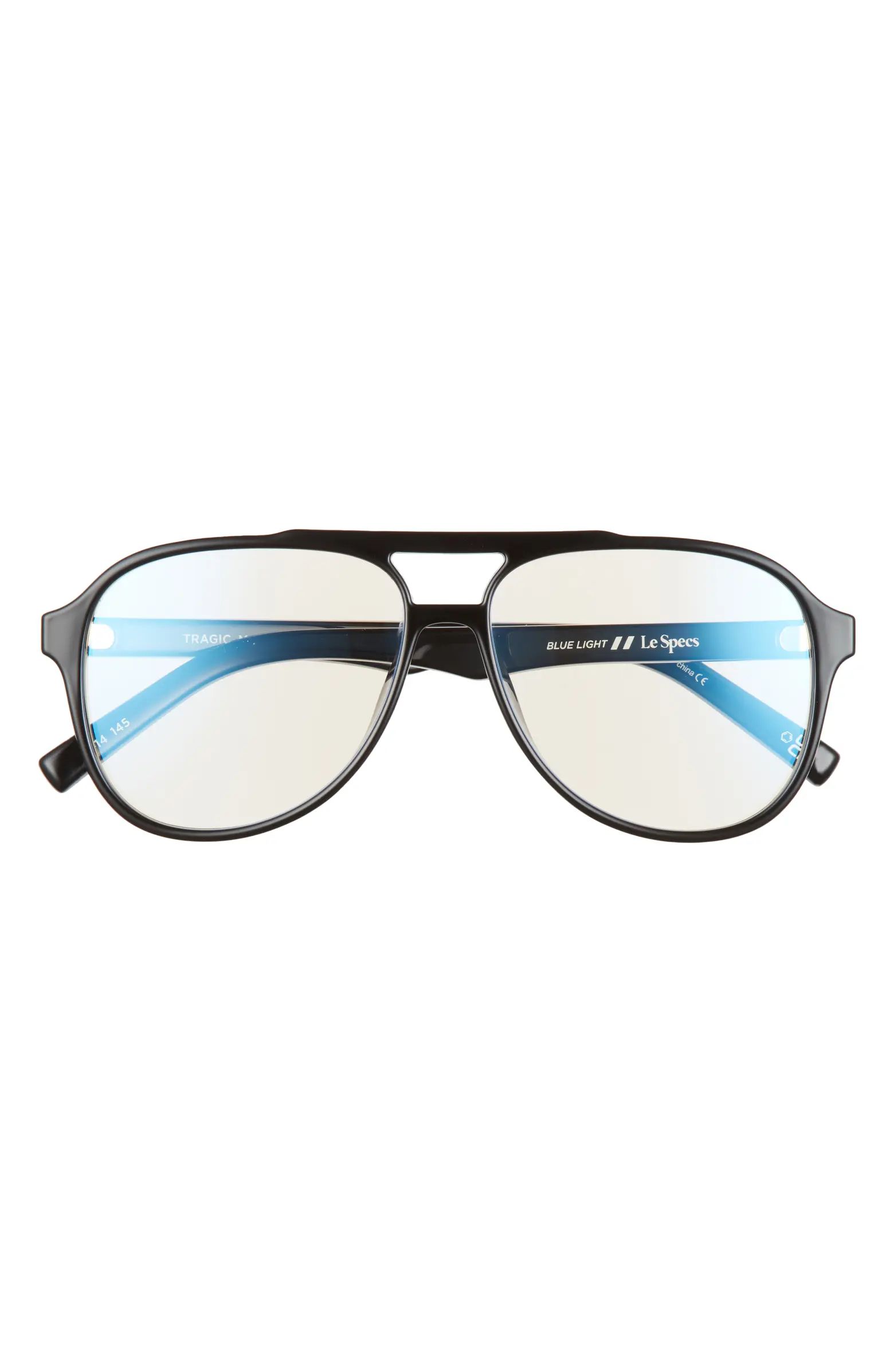Le Specs Tragic Magic 52mm Round Blue Light Blocking Glasses | Nordstrom | Nordstrom
