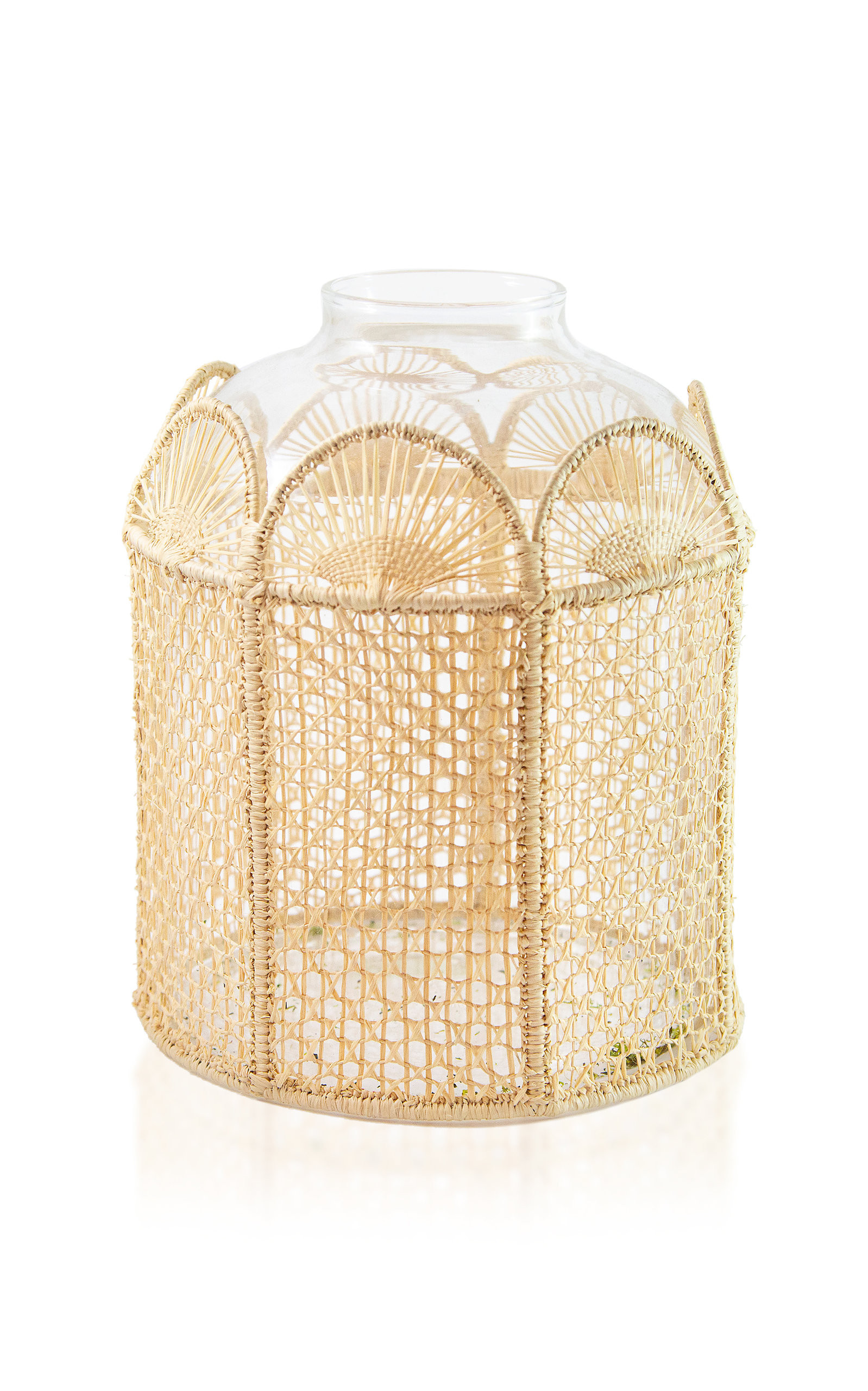 Raffia-Lined Glass Vase | Moda Operandi (Global)