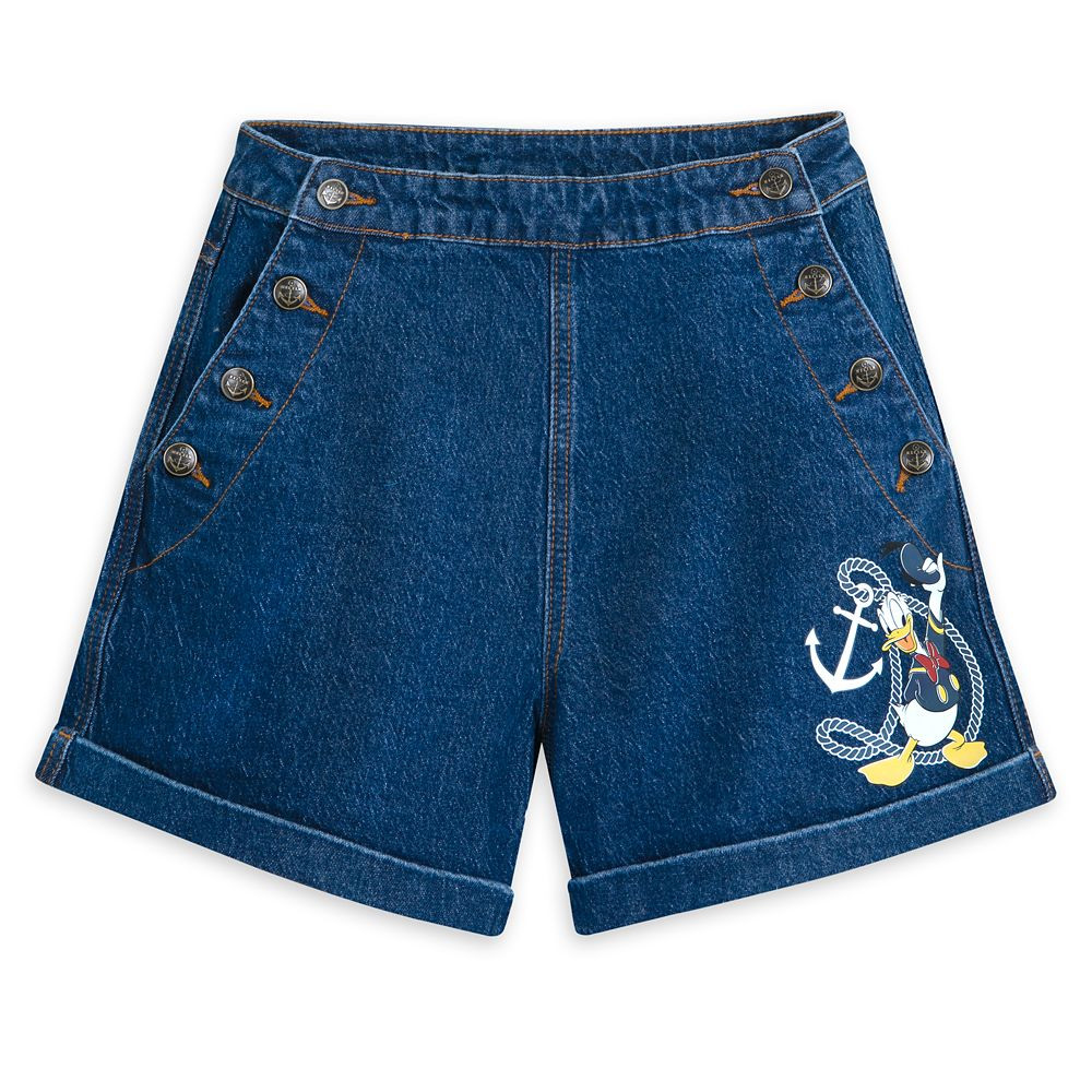 Donald Duck Denim Shorts for Women – 90th Anniversary | Disney Store