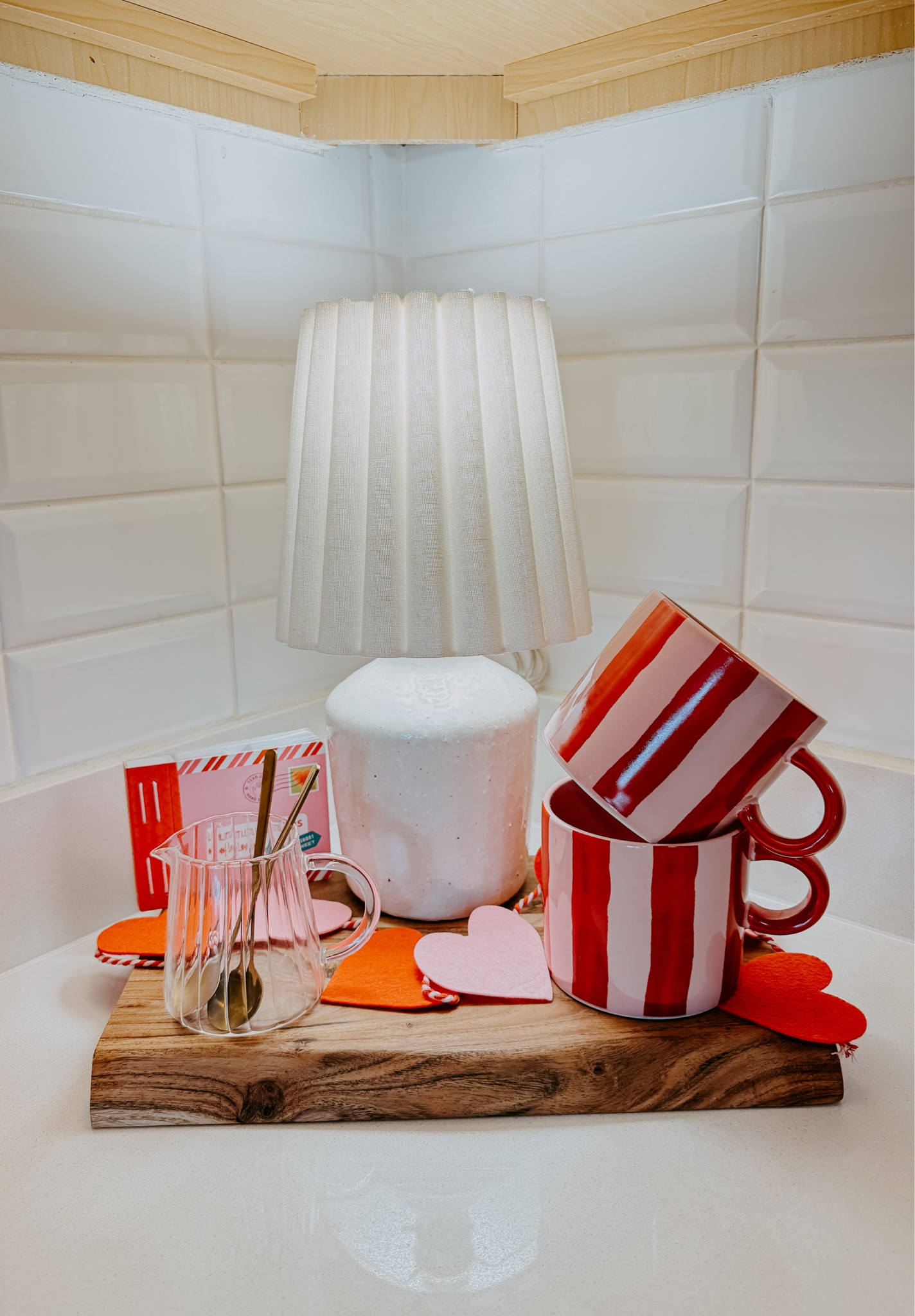 My cutie little coffee nook right now ❤️ all the v day vibes 