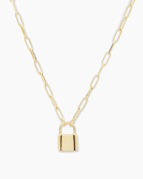 Kara Padlock Charm Necklace | Gorjana