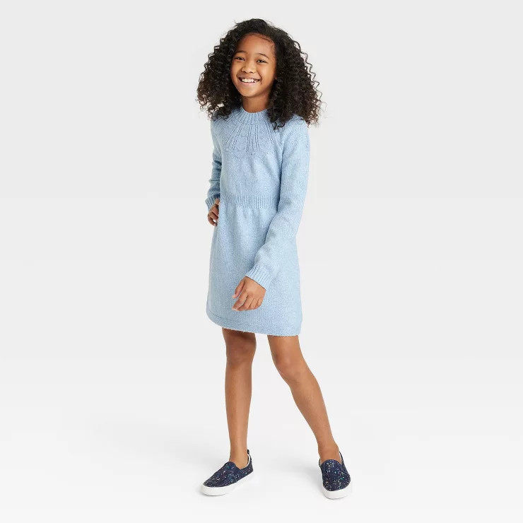 Girls' Crochet Sweater Dress - Cat & Jack™ | Target