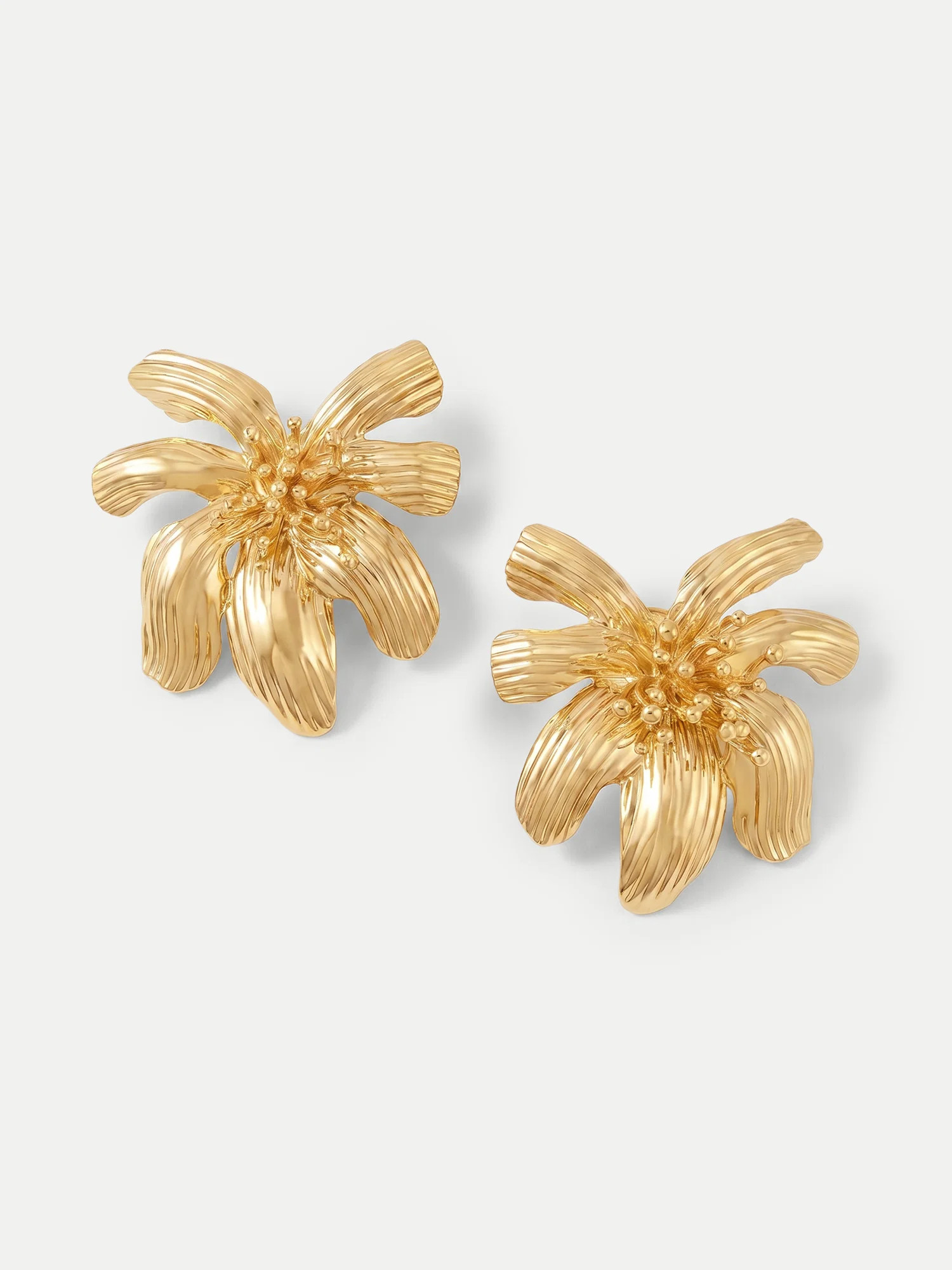 Flower Statement Earring in Gold | Veronica Beard | Veronica Beard
