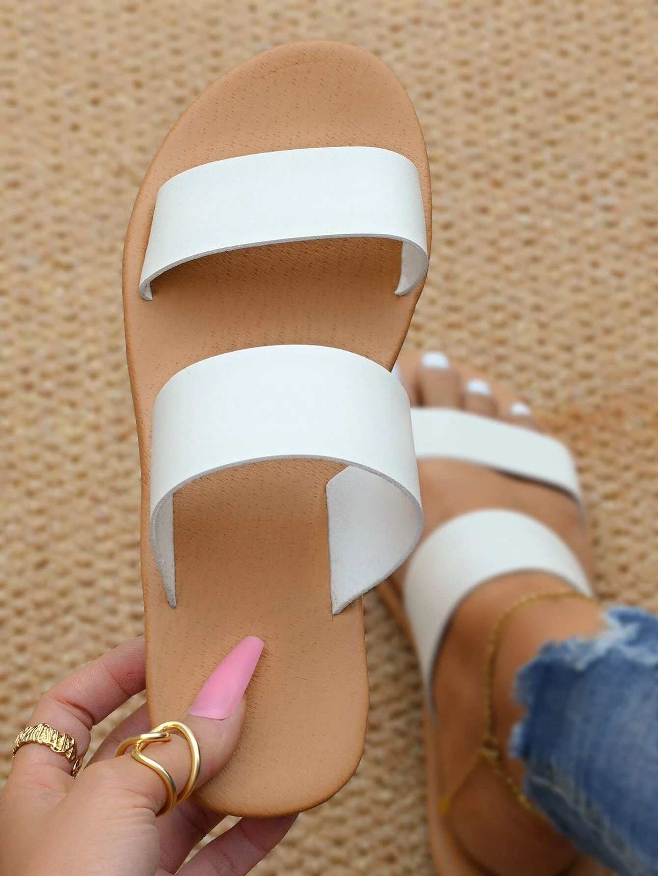 Double Strap Slide Sandals | SHEIN