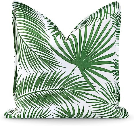 Hofdeco Premium Coastal Patio Indoor Outdoor Pillow Cover Only, 20"x20" Water Resistant for Backy... | Amazon (US)