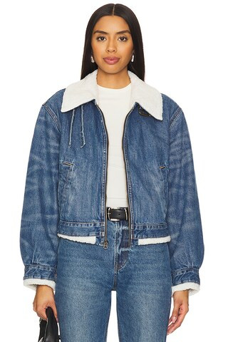 RE/DONE Aviator Jacket in Barnyard from Revolve.com | Revolve Clothing (Global)