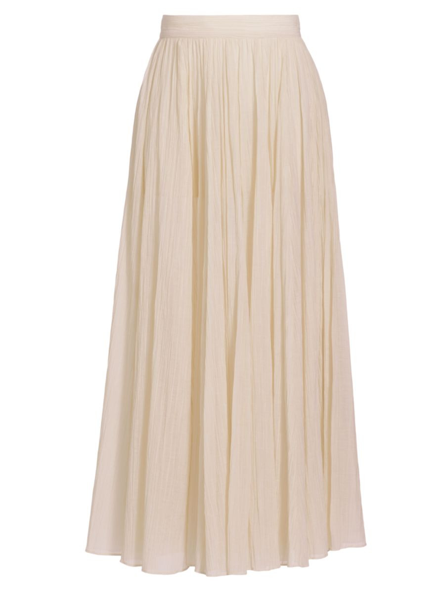 Crinkled Cotton Plissé Maxi Skirt | Saks Fifth Avenue