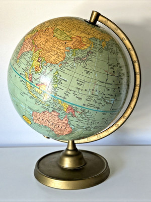 Cram Co. 9" Terrestrial Globe Desktop Tabletop Vintage | eBay US