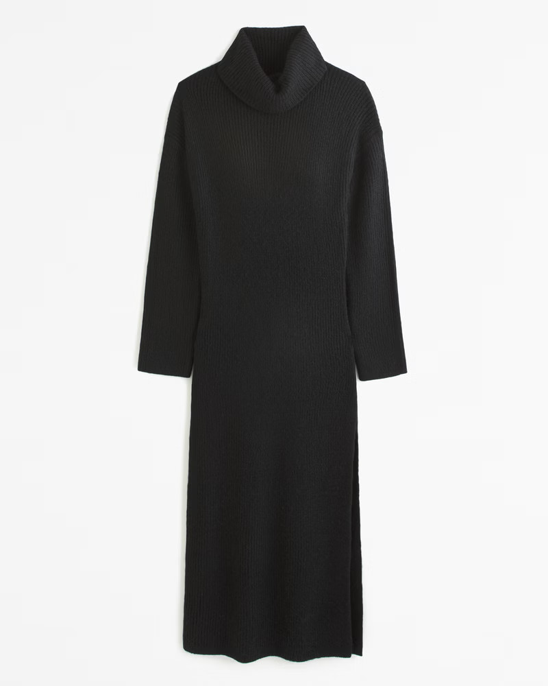 Long-Sleeve Turtleneck Midi Sweater Dress | Abercrombie & Fitch (US)