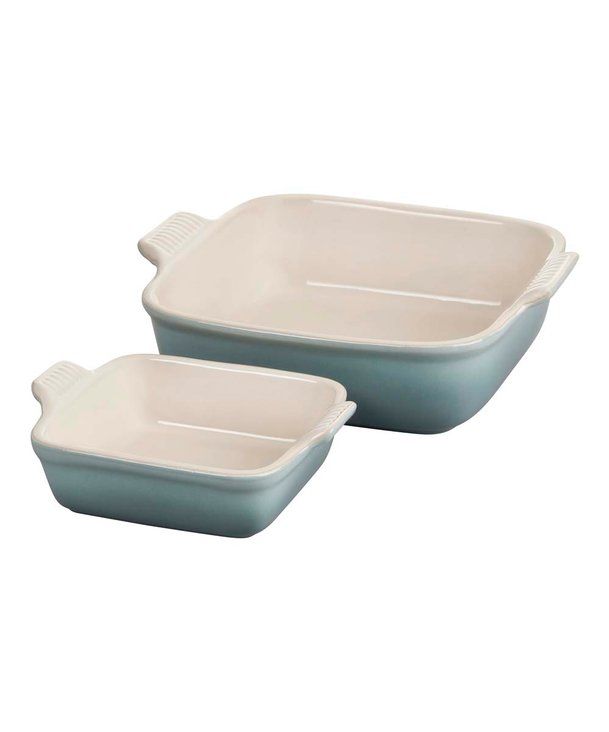 Le Creuset Sea Salt Heritage Square Baking Dish - Set of Two | Best Price and Reviews | Zulily | Zulily