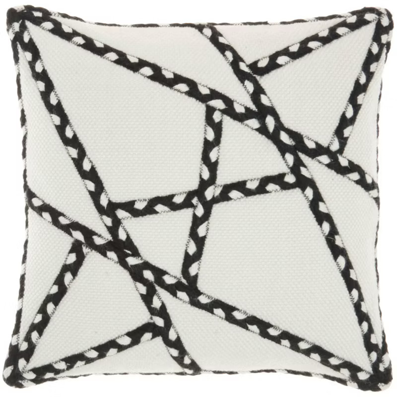 18"x18" Woven Braided Geometric Outdoors Square Throw Pillow - Mina Victory | Target