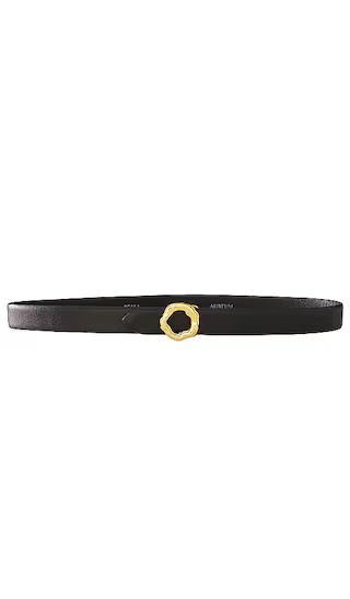 Black & Gold Motif Belt in Black | Revolve Clothing (Global)