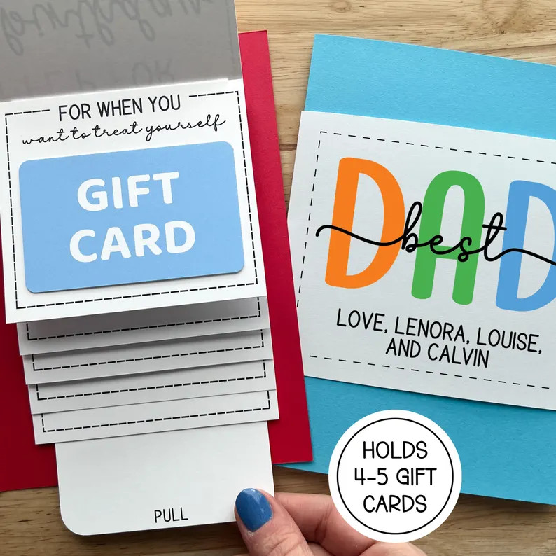 Best Dad Waterfall Gift Card Book, Handmade Father's Day Card (holds 4-5 Gift Cards) - Etsy | Etsy (Global)