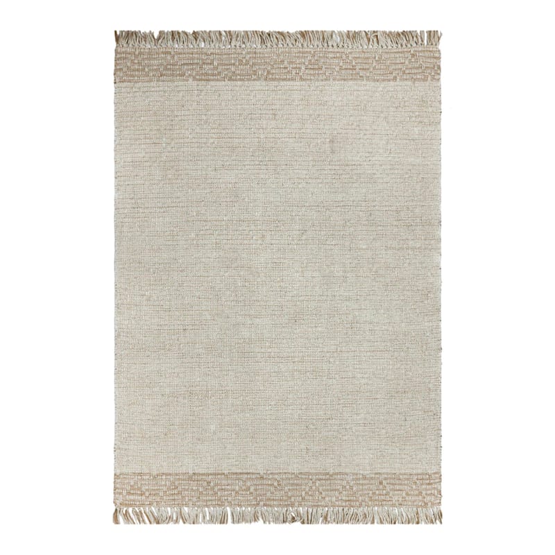 (B693) Found & Fable Kent Ivory Jute Area Rug, 5x7 | At Home