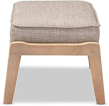 Baxton Studio Ottomans, Light Grey/Antique Oak | Amazon (US)
