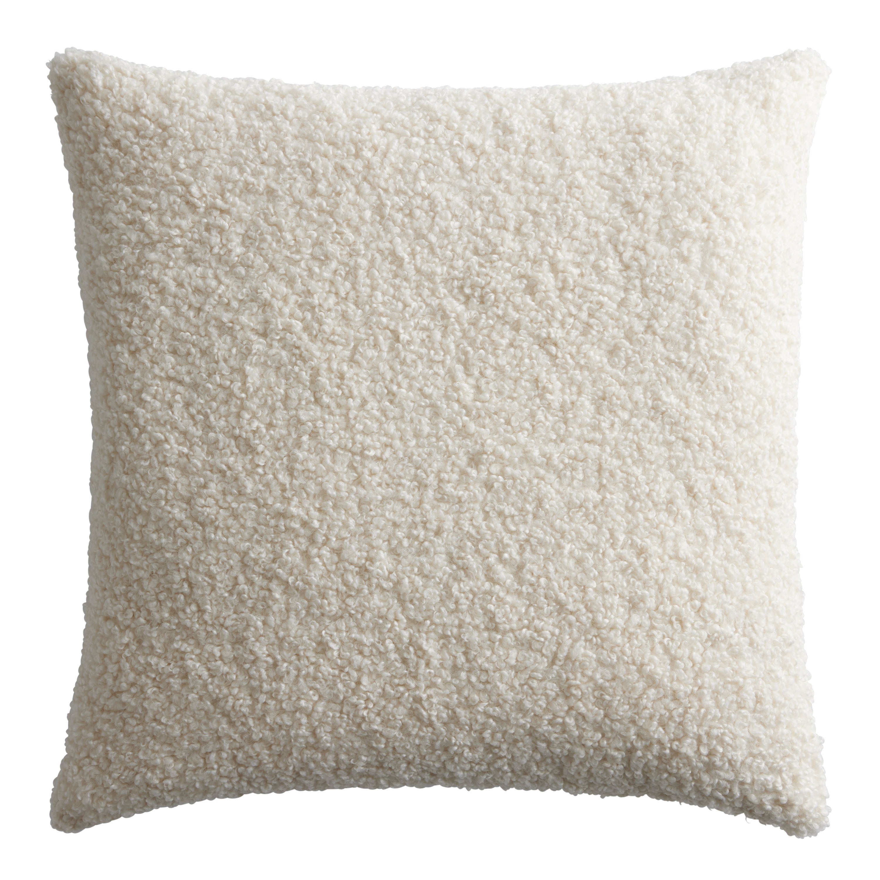 Oversized Textured Boucle Throw Pillow | World Market