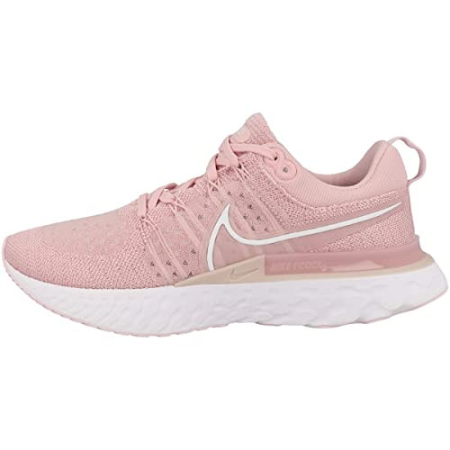 Nike Women's React Infinity Run Flyknit 2 Casual Running Shoe, Pink Glaze/White-pink Foam, 9.5 | Amazon (US)